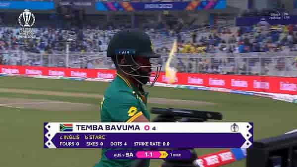 SA vs AUS: Fans troll Temba Bavuma's "0" contribution as captain gets out for a DUCK against Australia