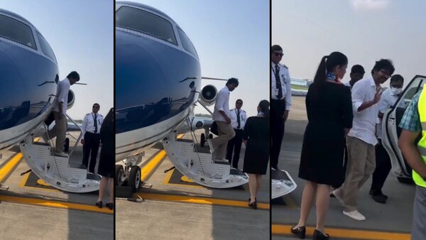 Ahead of Leo release, Thalapathy Vijay's private jet video goes viral, netizens say 'CEO in the house'