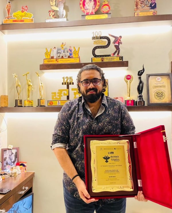 Tharun Sudhir with the BIFFes award