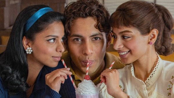 The Archies poster - Khushi Kapoor, Agastya Nanda, Suhana Khan unveil a vintage love triangle; will remind you of Kuch Kuch Hota Hai