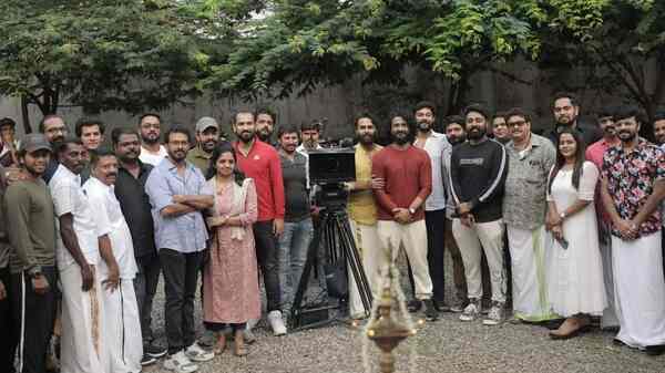 The cast and crew at the film's switch-on function