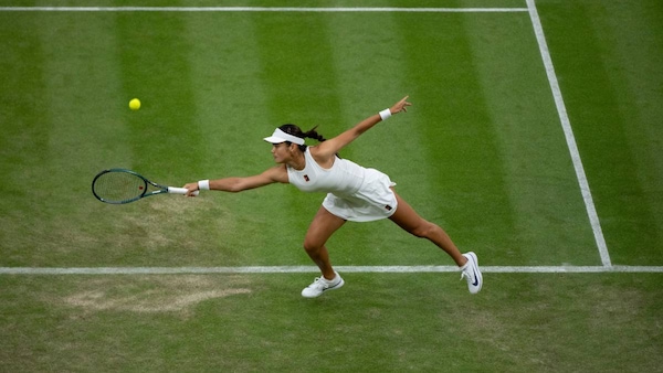 The Geometry of Grace: The Emma Raducanu Edition. Image via Facebook/@wimbledon