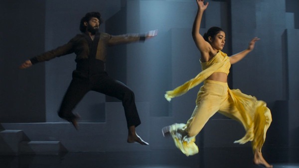Rashmika Mandanna and Dheekshith Shetty in Nadhive from The Girlfriend