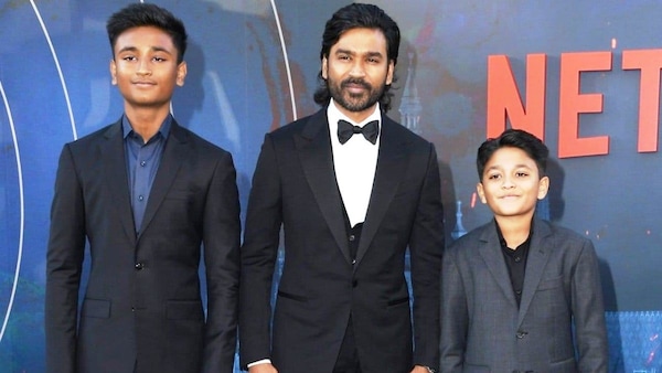 Dhanush with his sons Yatra and Linga