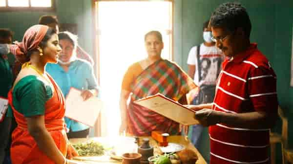 Aishwarya with director Kannan on set