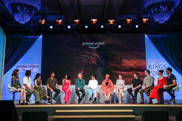 The Lord of the Rings: The Rings of Power cast at a press conference in Mumbai