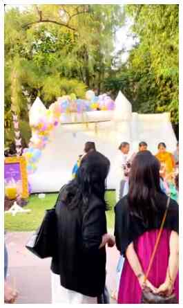 The princess-themed bouncy castle