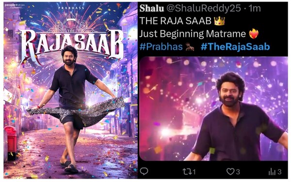 The Raja Saab X reactions - Netizens call Prabhas’ poster ‘best Sankranti gift’, but eagle-eyed fans spot something different...