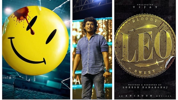 The smiley badge from Watchmen, Lokesh Kanagaraj and Leo title look
