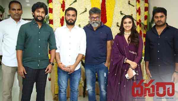 Dasara: Nani, Keerthy Suresh's rustic drama formally launched with a pooja ceremony