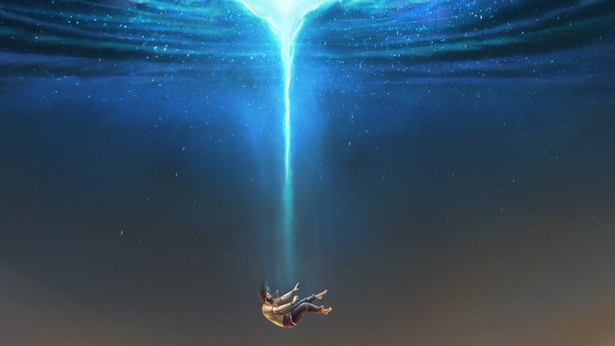 Gandharva Jr title announcement poster: Unni Mukundan as celestial being is seen falling down to earth