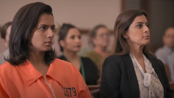 Sruthi Hariharan and Varalaxmi Sarathkkumar in The Verdict