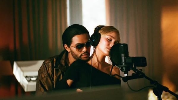 The Weeknd with Lily-Rose Depp in The Idol. HBO