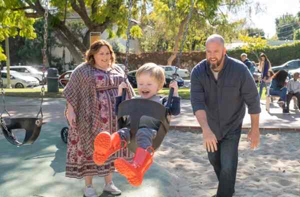 Kate and Toby with little Jack at the park