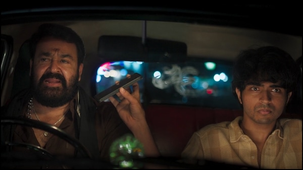Thudarum star Mohanlal, with Thomas Mathew