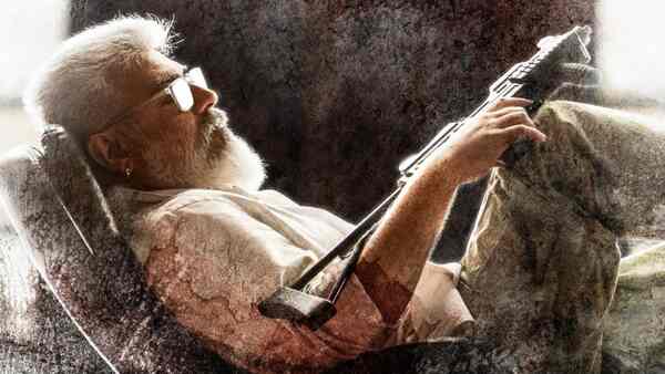 Ajith's film with H Vinoth titled Thunivu; first look featuring the star with PP-19 Bizon gun leaves fans into a tizzy