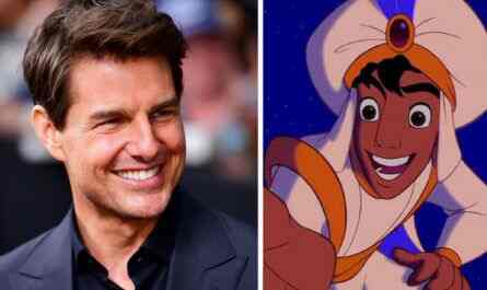 Tom Cruise's physical features were used as the model for the creation of which Disney movie character?