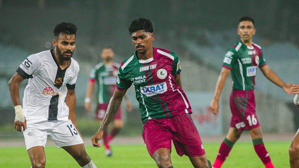 Liston Colaco scored two goals for Mohun Bagan in their 3-1 win over MSC. Image | MBSG on X