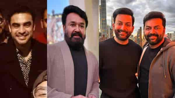 Tovino, Mohanlal, Prithviraj, and Indrajith at L2 Empuraan location