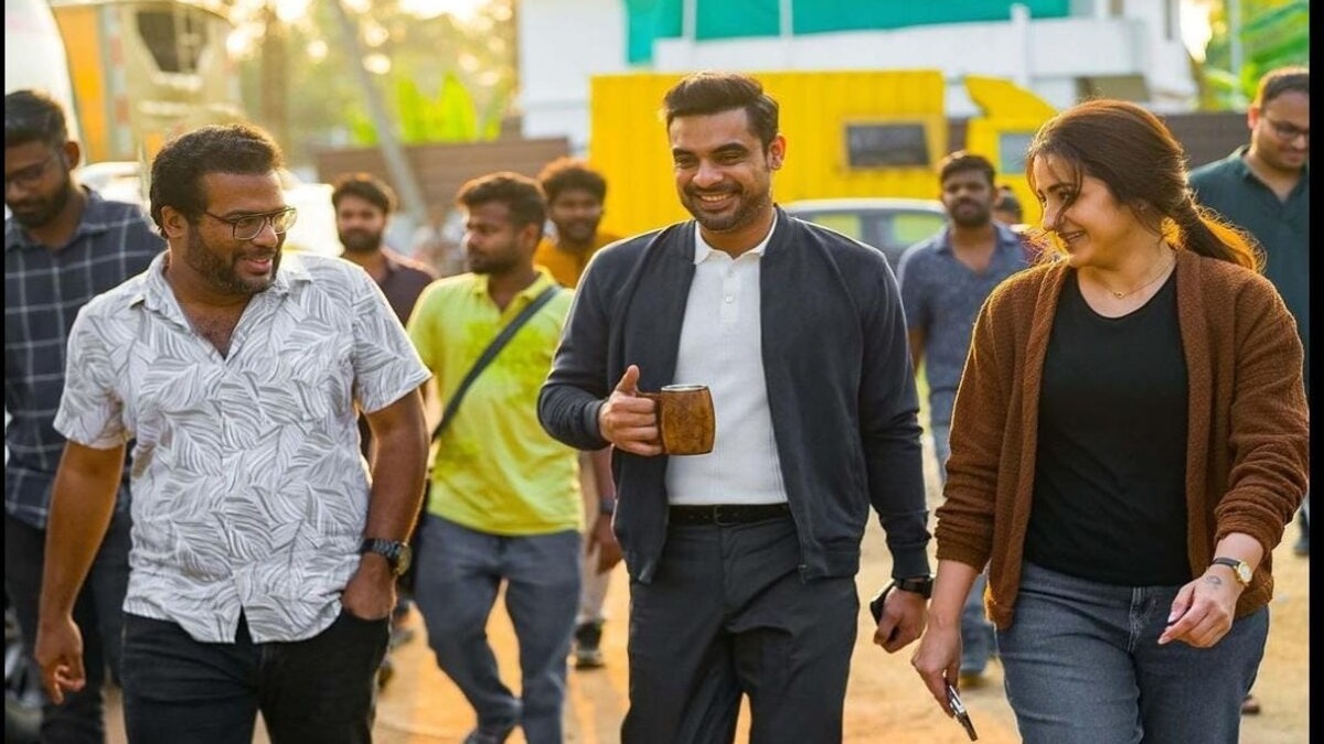 Watch: Trisha joins Tovino Thomas to shoot for Identity action sequence