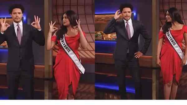 Miss Universe Harnaaz Sandhu teaches Trevor Noah how dance to like a Bollywood diva: Watch