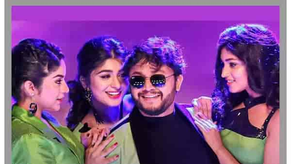 Megha Shetty, Aditi Prabhudeva, Ganesh and Rachana Inder in a still from the film