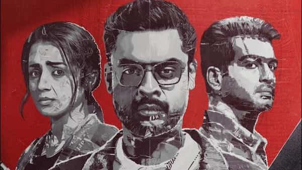 Trisha Krishnan, Tovino Thomas and Vinay Rai in a poster of Identity