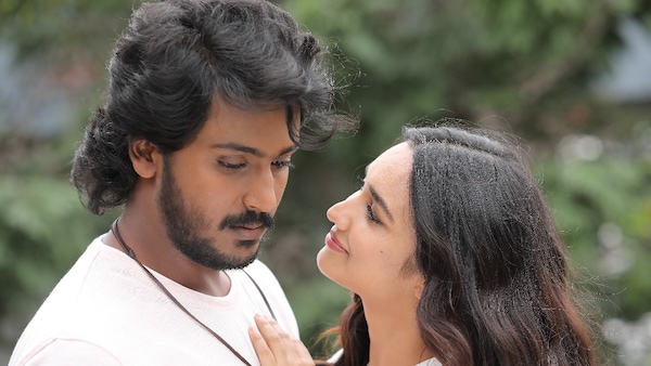 Vikram Ravichandran and Akanksha Sharma in Trivikrama