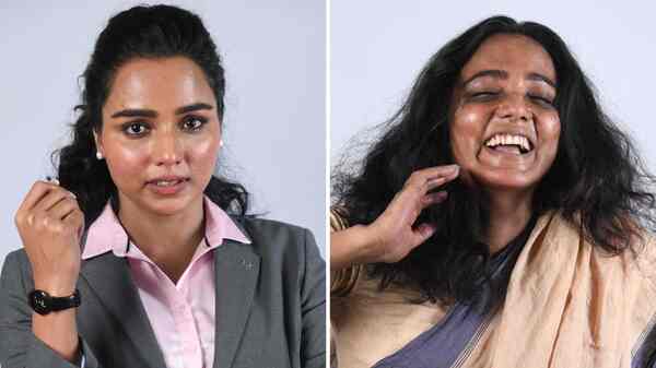 Sniri: Tuhina Das dons prosthetic makeup to play an elderly woman on screen