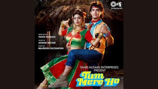 Tum Mere Ho poster featuring Aamir Khan and Juhi Chawla.