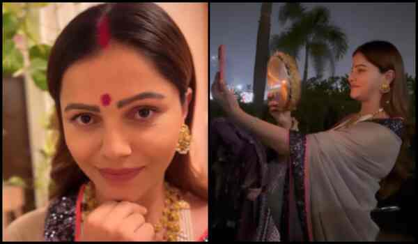 Karwa Chauth 2023: TV actress Rubina Dilaik breaks fast on video call, fans react amid pregnancy