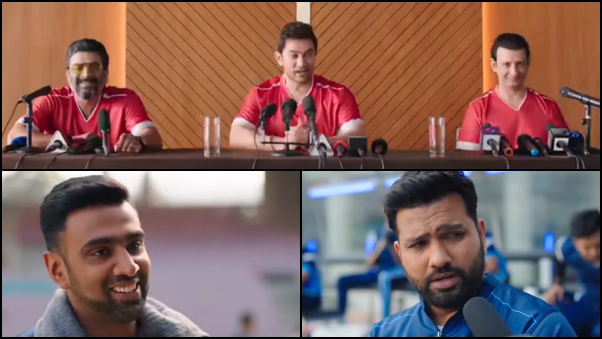 3 Idiots stars Aamir Khan, R Madhavan & Sharman Joshi challenge cricketers Rohit Sharma, Hardik Pandya and R Ashwin ahead of IPL 2023