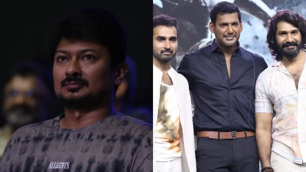 Laththi teaser launch: Really hope Vishal constructs the Nadigar Sangam building soon and gets married there, says Udhayanidhi Stalin
