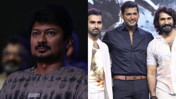 Laththi teaser launch: Really hope Vishal constructs the Nadigar Sangam building soon and gets married, says Udhayanidhi Stalin