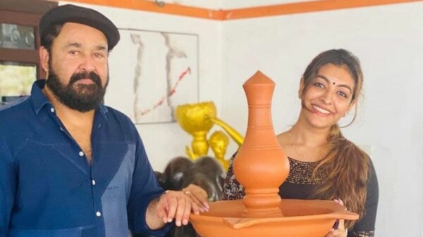 Actress Durga Krishna did a 'masterclass' with Mohanlal on the sets of the upcoming film Ram
