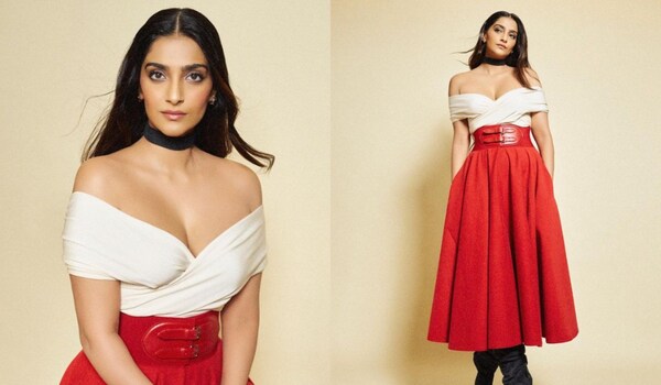 Sonam Kapoor Ahuja looks straight out of dreamland in a red and white ensemble