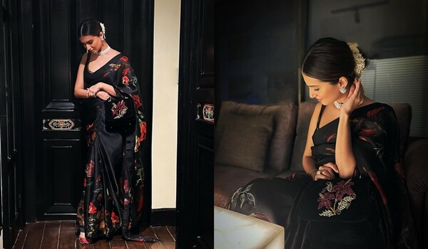 Tara Sutaria upgrades to fashion royal in a Rohit Bahl black saree