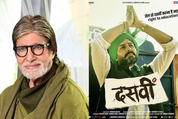 Amitabh Bachchan celebrates Abhishek Bachchan’s Dasvi win at the OTTplay Awards 2022
