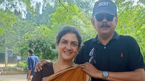 Urvashi and Priyadarshan during the shoot of Appatha