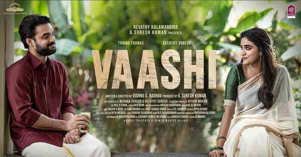 Vaashi new poster features Tovino Thomas and Keerthy Suresh swapping their advocate gowns for a more traditional look