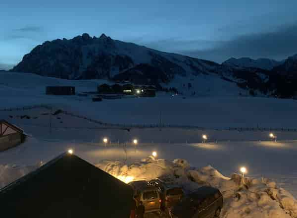 The view of Sonamarg from her hotel room