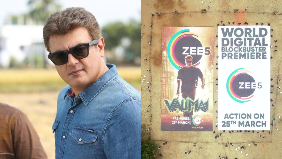 ZEE5 goes big with Valimai's OTT release campaign, launches Ajith's 10,000 sq ft poster
