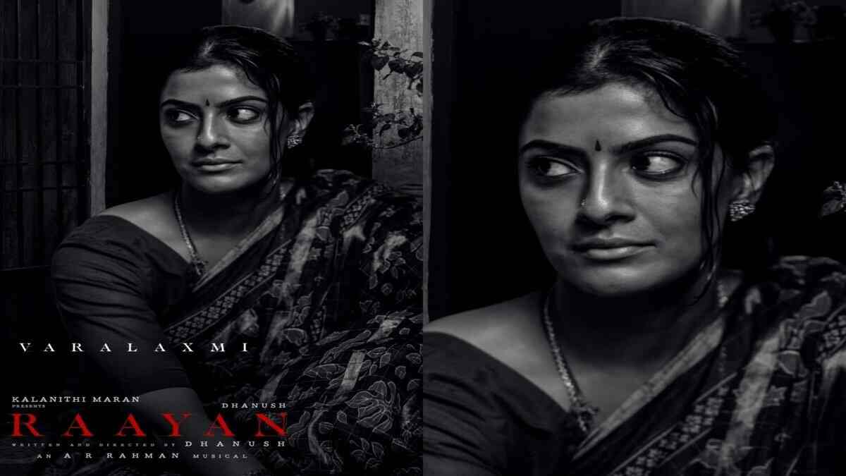 Varalaxmi Sarathkumar joins Raayan – Check out her first-look poster from Dhanush directorial