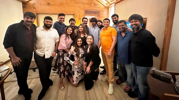 Varisu: Makers of the family drama, including Thalapathy Vijay and Rashmika, come together for a fun evening