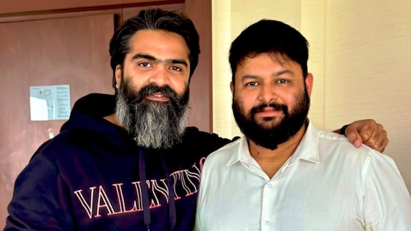 Thee Thalapathy from Varisu: Thaman teases fans with his picture with Silambarasan, ahead of single release