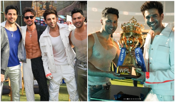 WPL 2024 - Varun Dhawan grooves to Bhediya song, hangs out with Shahid Kapoor, Kartik Aaryan, Sidharth Malhotra | WATCH