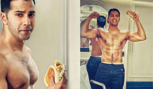 Varun Dhawan flaunts his abs, reveals his cheat meal in new pics: 'A lot of hard work went into earning...'