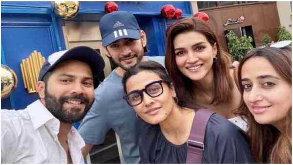 Mahesh Babu, Namrata, Varun Dhawan, Natasha and Kriti Sanon meet up for a New Year lunch and 'gupshups' in Dubai