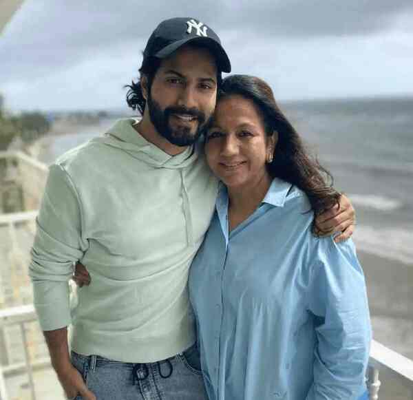 Varun Dhawan with his mom