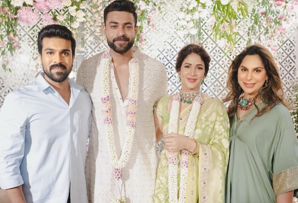 Varun Tej Lavanya Tripathi Engagement Ram Charan And Upasana Wish The Couple In Style 